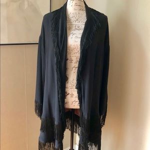 Silk fringe jacket